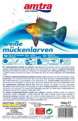 Weiße Mückenlarven 100g Blister