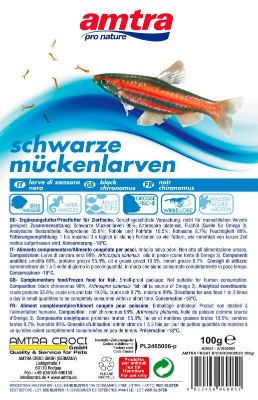 Schwarze Mückenlarven 100g Blister